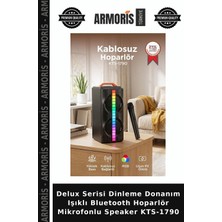 Armoris Delux Serisi Dinleme Donanım Işıklı Bluetooth Hoparlör Mikrofonlu Speaker KTS-1790