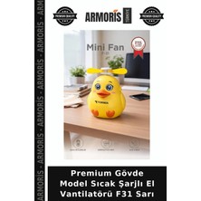 Armoris Premium Gövde Model Sıcak Şarjlı El Vantilatörü F31 Sarı