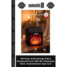 Armoris H9 Koyu Kahverengi Hava Nemlendiricisi 200 ml Dinlenme Alanı Aydınlatmalı Spa Için