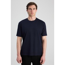 D'S Damat Ds Damat Regular Fit Lacivert Düz T-Shirt