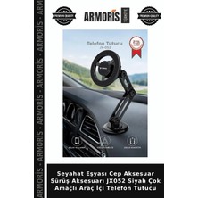 Armoris Seyahat Eşyası Cep Aksesuar Sürüş Aksesuarı JX052 Siyah Çok Amaçlı Araç Içi Telefon Tutucu