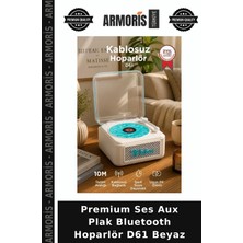Armoris Premium Ses Aux Plak Bluetooth Hoparlör D61 Beyaz