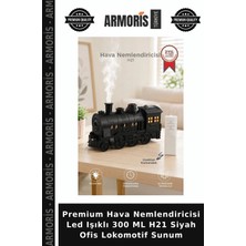 Armoris Premium Hava Nemlendiricisi LED Işıklı 300 ml H21 Siyah Ofis Lokomotif Sunum