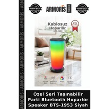 Armoris Özel Seri Taşınabilir Parti Bluetooth Hoparlör Speaker BTS-1953 Siyah
