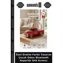 Armoris Özel Üretim Farklı Tasarım Çocuk Odası Bluetooth Hoparlör D44 Kırmızı