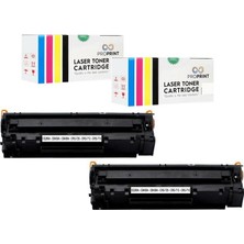Tr 2 Adet 36A CB436A Laserjet P1505 Muadil Toner, Hp ile Uyumlu