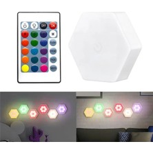 Tr Altıgen Rgb Kumandalı Dokunmatik Dekoratif LED Lamba