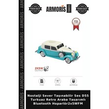 Armoris Nostalji Sever Taşınabilir Ses D55 Turkuaz Retro Araba Tasarımlı Bluetooth HOPARLÖR2X5WFM