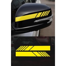 Tr Yan Ayna Şerit Sticker Sarı Araba Motosiklet Oto Sticker, QAA0257431547