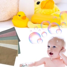Tr 6'li Müslin Bebek Banyo Lif ve Kurulama Bezleri Pamuk Soft Ince Yumuşak Bebek Tüm Vucut Temiz