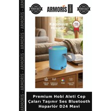 Armoris Premium Hobi Aleti Cep Çaları Taşınır Ses Bluetooth Hoparlör D24 Mavi