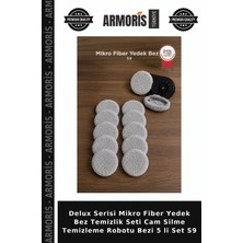 Armoris Delux Serisi Mikro Fiber Yedek Bez Temizlik Seti Cam Silme Temizleme Robotu Bezi 5 Li Set S9