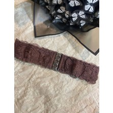 Keskin Aksesuar Vintage Dantel Tasarımlı Elastik Bel Kemeri