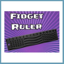 Bezos 3D Baskı Dokunsal Fidget Cetveli - Kabartmalı Stres ve Odaklanma Oyuncağı - Siyah MBT06