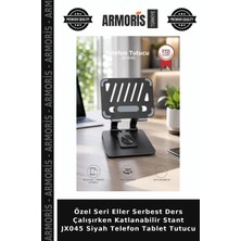 Armoris Özel Seri Eller Serbest Ders Çalışırken Katlanabilir Stant JX045 Siyah Telefon Tablet Tutucu