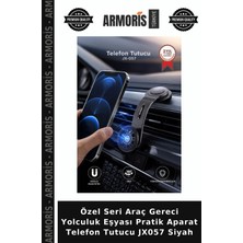 Armoris Özel Seri Araç Gereci Yolculuk Eşyası Pratik Aparat Telefon Tutucu JX057 Siyah