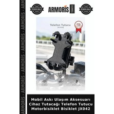 Armoris Mobil Askı Ulaşım Aksesuarı Cihaz Tutacağı Telefon Tutucu Motorbisiklet Bisiklet JX042