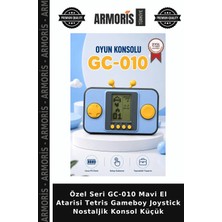 Armoris Özel Seri GC-010 Mavi El Atarisi Tetris Gameboy Joystick Nostaljik Konsol Küçük