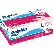 Tr Dolphin Beyaz Vinil Eldiveni Pudrasız L 100 Adet
