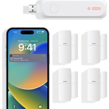 Tr Ev Alarm Sistemi 5 Parçalı Kit, Kapı Pencere Sensörleri Çocuklar Için Wifi Slient Alarm Si