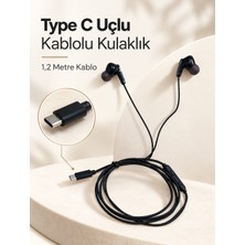 ENCO Mikrofonlu ve Kumandalı Kulak Içi Kulaklık Type C Girişli