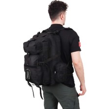 Tr Siyah 42 Lt Taktik Outdoor Sırt Çantası,molle Sistemli, Suya Dayanıklı, Çok Gözlü, Outdoo