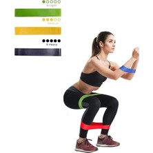 Tr 3'lü Direnç Bandı Seti, Hafif Orta Sert, Pilates Fitness Squat Egzersiz Lastiği