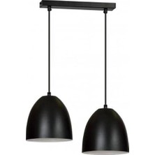 Tr Mylights Retro Rustik Vintage Metal Sarkıt Sıralı Ikili Masa Üstü Avize 30 cm Taban