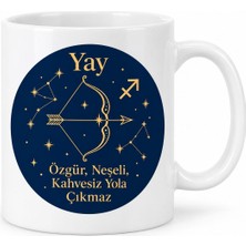 Bezos Yay Burcu Tasarımlı Porselen Kupa - Model 395 MBT06