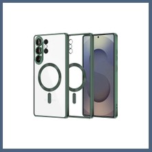 Bezos Samsung Galaxy S26 Ultra Uyumlu Kross Magneticsafe Kapak - Koyu Yeşil BZS10