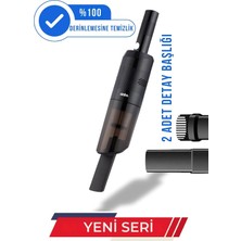 Tr Şarjlı Araç Süpürgesi 3600 Mah Batarya 55W Motor 2 Başlık Hepa Filtre