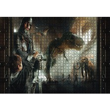 Tr Cakatablo Müzede Bir Gece Çocuk Şövalye Dinozor ve Mamut 1000 Parça Puzzle Yapboz Mdf Ahşap
