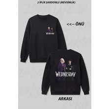 Zoka Wear Wednesday And Enid Dizi Film Ön Arka Baskılı Bisiklet Yaka Sweatshirt