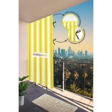 Tr Balkon Perdesi Branda Güneşlik 6 Renk Seçeneği (Yeni Kumaş Versiyon) Sarı 200 x 215