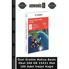 Armoris Özel Üretim Hafıza Baskı Okul 260 gr 15X21 Mat 100 Adet Inkjet Kağıt