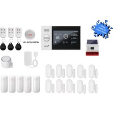 Tr Akıllı Güvenlik Obiem Alarm Sistemleri (Güneş Enerjili Dış Sirenli) (Ekstra Plus Set)