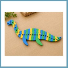 Bezos 3D Baskı Dinozor Şeklinde Alfabe Puzzle - A-Z Harf Eşleştirme Oyuncağı MBT06