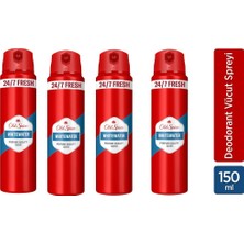 Old Spice Whitewater Erkek Deodorant Vücut Spreyi 150 ml x 4 Adet