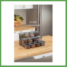 Bezos 12'li 3 Boy Kavanoz Seti & Saklama Kabı & Erzak Kabı 6X650/1300/1900 ml (40 Lı Etiket Hediyeli) Mgc