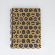 Odea Tr Smiley Kraft Defter A4, 100 Yaprak, Çizgili, Spiral Bağlı