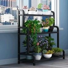 Odea Tr Bitki Standı, Metal Bitki Standı Rafları Dış Mekan Çok Katmanlı Saksı Depolama Rafı Iç Mekan Çiçek Standı Teşhir Rafı, 3 Katmanlı Ev Depolama Düzenleyici, Uzun 102 cm (Boyut: 60X40X102 Cm)