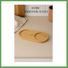 Bezos Bambu Yağdanlık Altlığı Çift Yuvalı 9X19 cm Mgc