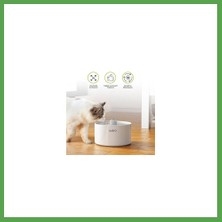 Bezos Seramik Otomatik Kedi Köpek Su Şelalesi Su Pınarı Beyaz 2 Lt Mgc