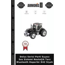 Armoris Delux Serisi Parti Eşyası Ses Sistemi Nostaljik Tarz Bluetooth Hoparlör D42 Siyah