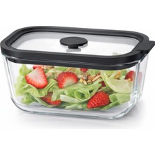 Suo Home Fresca Vakumlu Cam Saklama Kabı 800 ml – Hava Geçirmez Sızdırmaz Gıda Saklama Kabı, Isıya Dayanıklı (16.5*11.5*7.5cm)