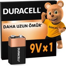 DURACELL BASIC Alkalin 9V Pil (1'li Paket) – 9V