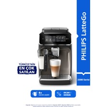 Philips 3300 Serisi LatteGo Tam Otomatik Espresso Makinesi, AquaClean Filtre, 6 İçecek, SilentBrew, EP3347/90