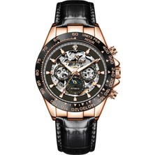 Kronen&söhne Skymarine Gold Skeleton Mekanik Otomatik Erkek Kol Saati