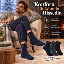Marchè Bien Erkek Çorap 6'lı Dikişsiz Havlu  | Orta Konç, Sıcak Tutan, Yumuşak ve Dayanıklı