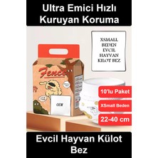 Wonara #köpekkilotu Evcil Hayvan Külot Bez Xsmall Beden Ultra Emici Hızlı Kuruyan Sızdırmaz Elastik Cırtlı Bantlı Nefes Alabilir Kedi Yavru Yaşlı Idrar Kaçırma Hijyenik Tuvalet Eğitimi Yolculuk Pedi 2-4 kg